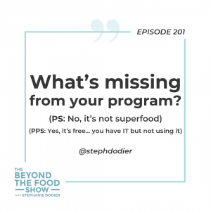 201-What is missing from your program-Stephanie Dodier
