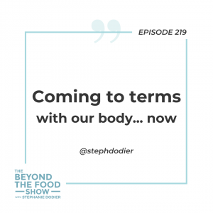 coming to terms with our body