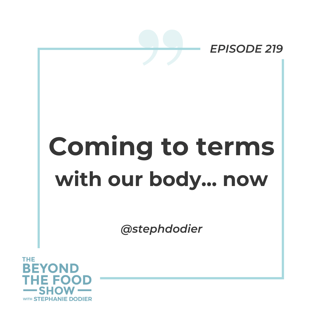 coming to terms with our body