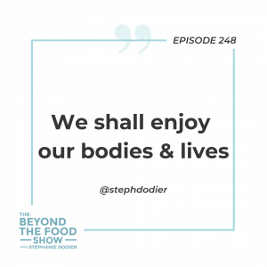 We shall enjoy our bodies & lives