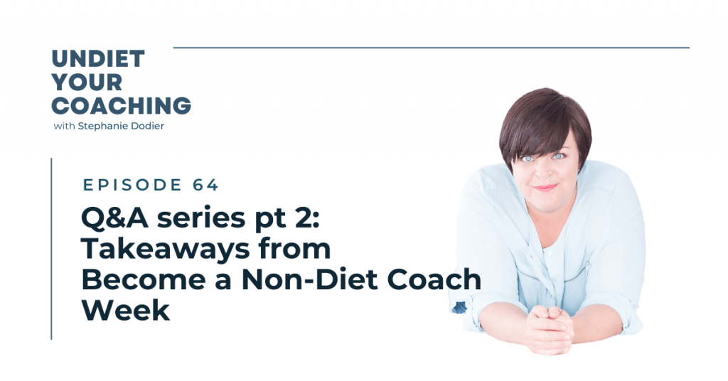 64-Q&A series pt 2: #1 trend in our industry - Live example how to coach health obsession - Guru mentality in business coaching - The impact of "black & white thinking" in your marketing - Pricing drama