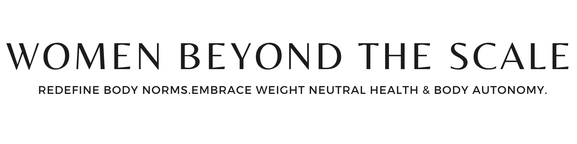 women beyond the scale logo black
