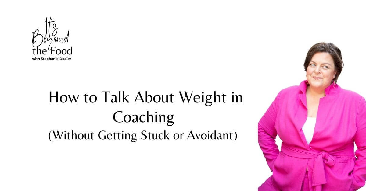 weight conversation in health coaching
