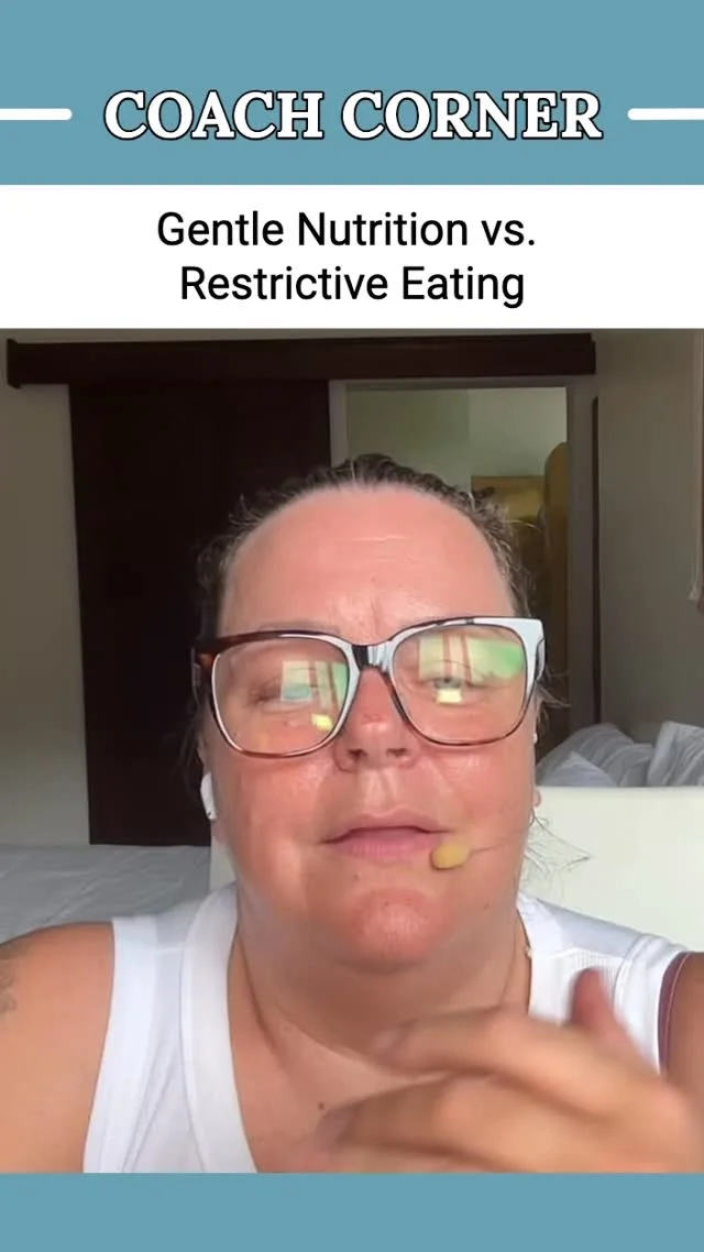 The line between restriction and gentle nutrition isn’t drawn by the food—it’s drawn by the intention behind it…The question submitted for me to answer was: How do I draw the line between gentle nutrition and restrictive eating?Is that meal plan gentle nutrition—or just restriction in disguise?Here’s how you can tell:
👉 Control = restriction
👉 Connection = gentle nutritionYour client’s food choices might look healthy, but if they come from fear, guilt, or a need to control…
It’s not gentle. It’s not safe. It’s not supportive.In Episode 1 of the Coach Corner Series of the It’s Beyond The Food podcast series, I teach you:
•The real difference between restriction and gentle nutrition
•Why interoception—not food rules—is the bridge
•What to say to clients when they feel confused about hunger and fullnessGoing beyond the food as a Non-Diet Pro includes teaching regulation.💬 Comment PODCAST and I’ll DM you the link to listen.Coming up Thursday’s Nov 6 – Getting “unstuck” (you or your client) & working through resistance to body trust
.
.
.
.
#GentleNutrition #NonDietCoach #HealthAtEverySize #FoodFreedomCoach #BodyTrust #AntiDietCulture #NutritionCoachTools #IntuitiveEatingSupport #HealthBeyondTheScale